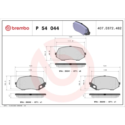 Afbeelding van Brembo Remblokset P 54 044