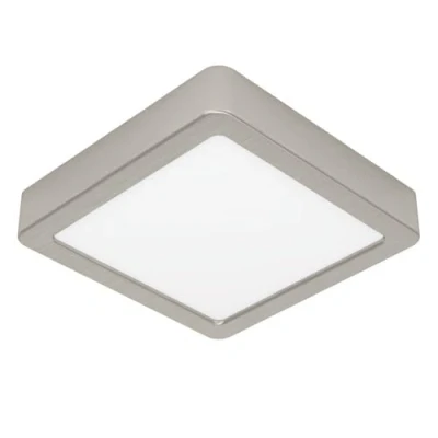 Afbeelding van EGLO LED plafondlamp Fueva 6, vierkante plafonnière, opbouwlamp van metaal in zilver en wit kunststof, plafondverlichting warm koud wit, lamp plafond 15x15 cm