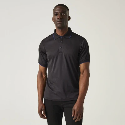 Afbeelding van Regatta Navigate Short Sleeve Polo RG264 Black/New Royal L