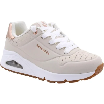 Afbeelding van Skechers Uno Gen1 Shimmer Away Meisjes Sneakers Naturel