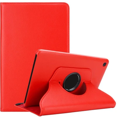 Afbeelding van Cadorabo Tablet Hoesje geschikt voor Samsung Galaxy Tab S5e (10.5 inch) in KLAPROOS ROOD Beschermhoes ZONDER auto Wake Up, met stand functie en elastische band sluiting Book Case Cover Etui