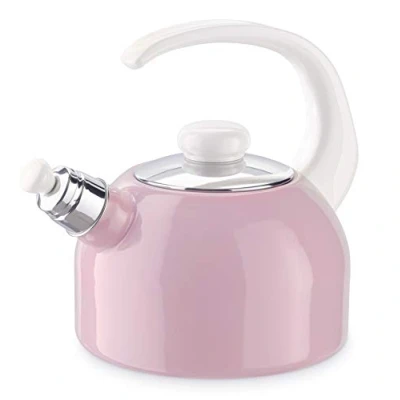 Afbeelding van Riess, 0543 117, fluitketel Plus, CLASSIC PASTELL ROSA, inhoud 2 liter, 3 voudig geëmailleerd, email, roze, inductie