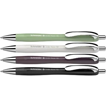 Afbeelding van Schneider balpen Slider Rave Trend penpunt XB assorti doos 3 + 1 gratis S 132684