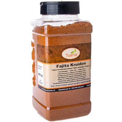 Afbeelding van Tuana Kruiden Fajita Strooibus 450 Gram Zonder Zout GP0070