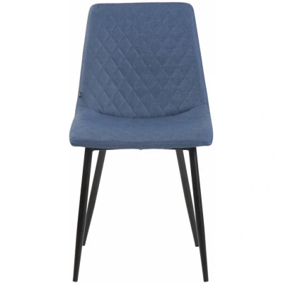 Afbeelding van CLP Set van 4 eetkamerstoelen Telde Stof Blauw