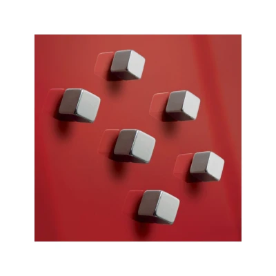 Afbeelding van Magneten Sigel voor glasbord set 6stuks zilverkleurig C5 sterk 10x10x1