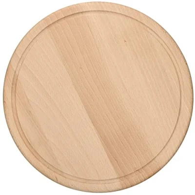 Afbeelding van KOTARBAU® Ronde snijplank, diameter 30 cm, houten plank voor het snijden van kaas, brood, serveren gerechten