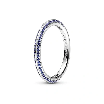 Afbeelding van Pandora Me 199679C03 Ring Stackable zilver crystal blauw 2,2 mm