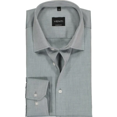 Afbeelding van Venti Modern FIT Zakelijk overhemd, Heren, Maat: 46, Silver