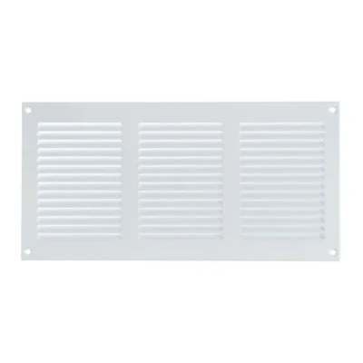 Afbeelding van Steinberg14 Wit ventilatierooster 300 x 150 mm metalen afvoerrooster ventilatie met insectenbeschermingsrooster afvoerlucht rooster