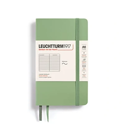 Afbeelding van Leuchtturm1917 A6 Pocket Notitieboek lined Softcover Sage