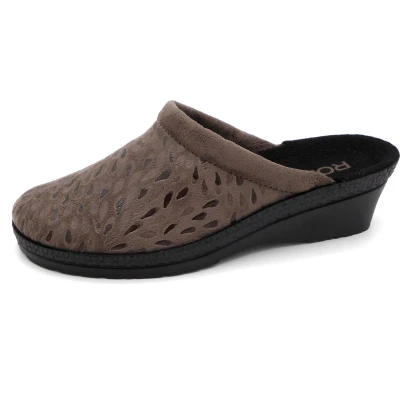 Afbeelding van Rohde Dames Pantoffel Muil 2456 18 Taupe Maat 43