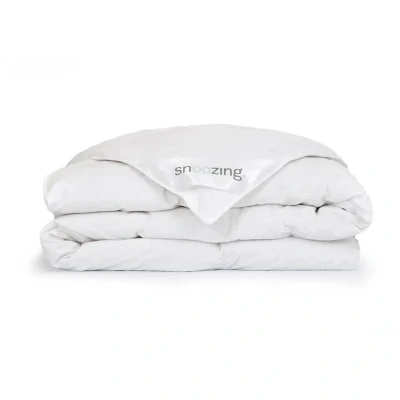 Afbeelding van Snoozing Mont Blanc Dons Zomerdekbed Eenpersoons 140x200 cm Wit