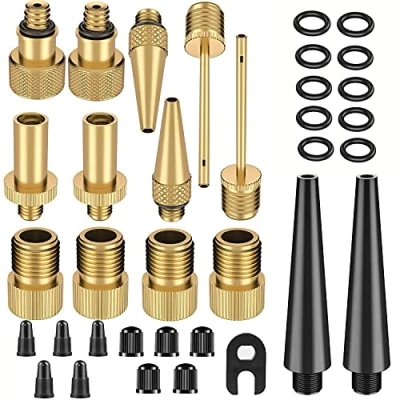 Afbeelding van Willkommen 35 STKS fiets pomp adapter Schrader ventiel, Presta Dunlop/Woods band ventiel adapter, (AV DV SV) met kogelpomp/luchtpomp/compressor