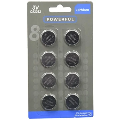 Afbeelding van 3V CR2032 Powerfull Lithium Batterijen 8 stuks