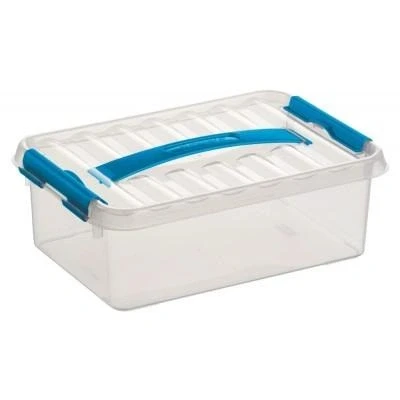Afbeelding van SUNWARE Q Line Box 4 Liter 300 x 200 100 mm transparant/blauw