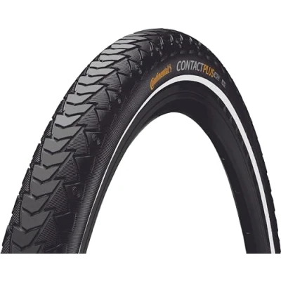 Afbeelding van Continental Fietsband Contact Plus Reflectie Zwart 26x1.75 Stadsfiets Draadband 47 559