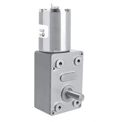 Afbeelding van DC 12V Omkeerbare turbine met hoog koppel wormwielreductiemotor snelheidsreductie elektromotor totaal metaal 5/6/20/40/62 (U/MIN) (62 RPM)