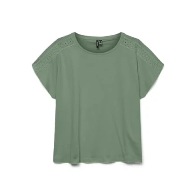 Afbeelding van Vero Moda Vmemmy TAPE Tshirt print, Dames, Maat: XS, Hedge green