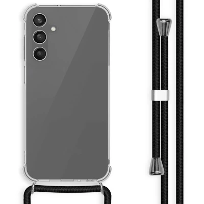 Afbeelding van Samsung Galaxy A25 Hoesje Kunststof iMoshion Backcover met koord/Koordhoesje/Hardcase Zwart Telefoonhoesje