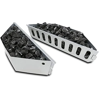 Afbeelding van GFTIME 7403 Houtskoolmand voor Weber, Houtskoolbriket Brandstofhouder, Directe en Indirecte Warmte Grill Houtskoolmanden, (2 stuks)