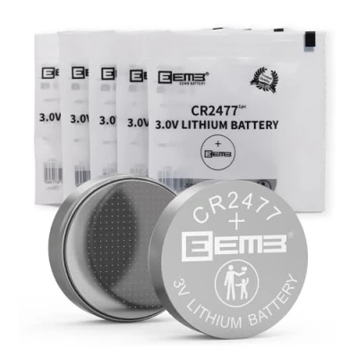 Afbeelding van EEMB 5 PACK CR2477 Batterij 3V Lithium Button Coin Cell Battery 2477 DL2477, ECR2477 voor Elektronische Kaars, Licht, Afstandsbediening, Sleutelflikker, Alarm, Contactsensor