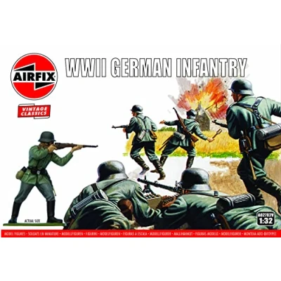 Afbeelding van 1:32 Airfix 02702V WWII German Infantry Figures Plastic Modelbouwpakket