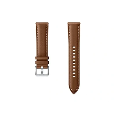 Afbeelding van Originele Leather Band voor de Samsung Galaxy Watch Active 2 / 3 41mm Bruin bandje Echt Leder
