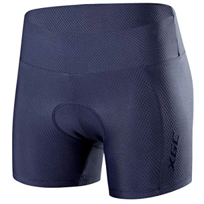 Afbeelding van XGC Fietsonderbroek voor dames, met elastische ademende 4D gel zitkussens een hoge dichtheid (L, grijs (6017))