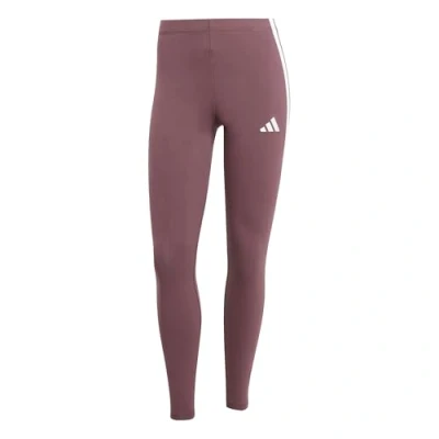 Afbeelding van adidas Dames ESSENTIALS 3 STRIPES COTTON LEGGINGS, aurora ruby/white, XS