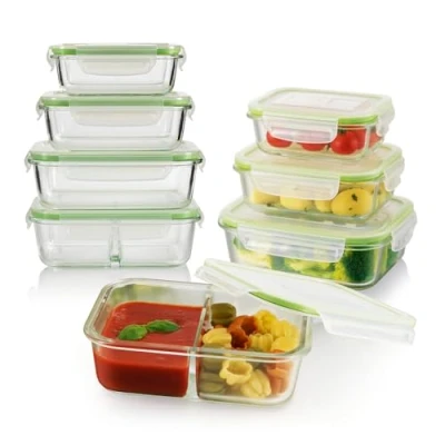 Afbeelding van GOURMETmaxx glazen vershoudbakjes click it 16 st. limegroen