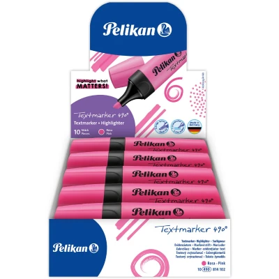 Afbeelding van Pelikan Textmarker 490 Markeerstift Roze 10 stuks