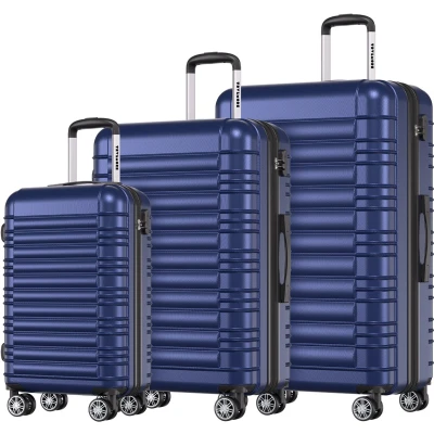 Afbeelding van TRVLMORE Kofferset 3 Delig Complete Reiskoffer set 38L Handbagage + 70L en 110L Ruimbagage Blauw