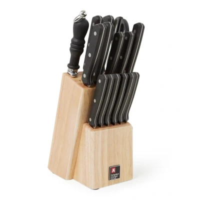 Afbeelding van Richardson Sheffield Cucina messenblok met messenset 15 delig Lichtbruin