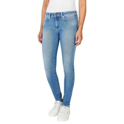 Afbeelding van Dames Skinny Jeans Lw Jeans, Blauw (Denim nc2), 32W/32L, 32W / 32L