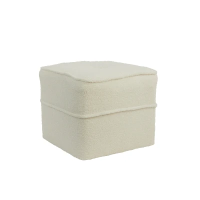 Afbeelding van Light &amp; Living Kiki poef Teddy wit