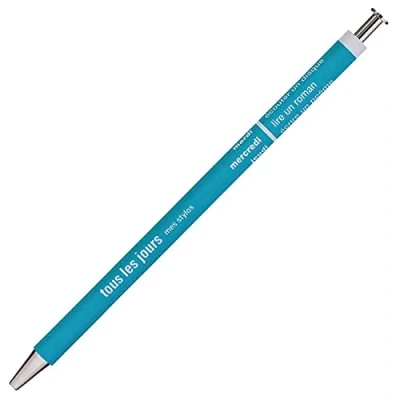 Afbeelding van MARK&#039;S Days Tous les Jours balpen van hout en metaal in de kleur turquoise met een 0,5 mm punt, DAY BP4 TQ