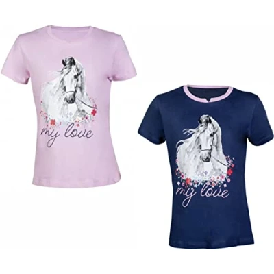 Afbeelding van HKM T Shirt Horse Spirit Roze 98/104