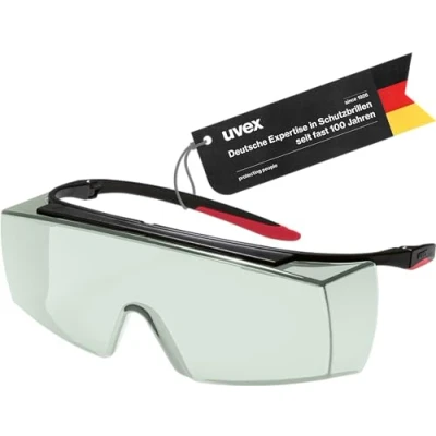 Afbeelding van Uvex Super f OTG 9169 Overbril voor brildragers Veiligheidsbril tegen infrarood, UV, lassen Oogbescherming HPL/IPL ontharing metaalvrij, anti condens en krasbestendig 46% (IR ex 1.7)