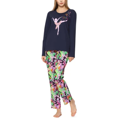 Afbeelding van Merry Style Dames Pyjama Lange mouwen broek Katoen MS MS10 169 PJ Marine Dans XXL