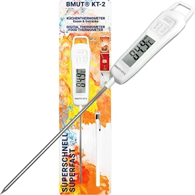 Afbeelding van 1 x keukenthermometer (digitaal) snel voor eten en dranken ( 50 C tot +300 C) BMUT KT 2 braadthermometer, vlees, thee, water, barbecue