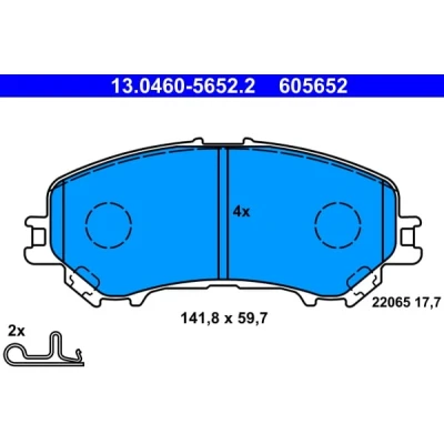Afbeelding van Ate Remblokset 13.0460 5652.2