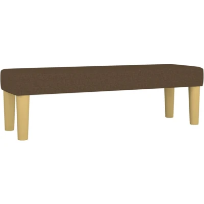Afbeelding van vidaXL Bankje 100x30x30 cm stof donkerbruin