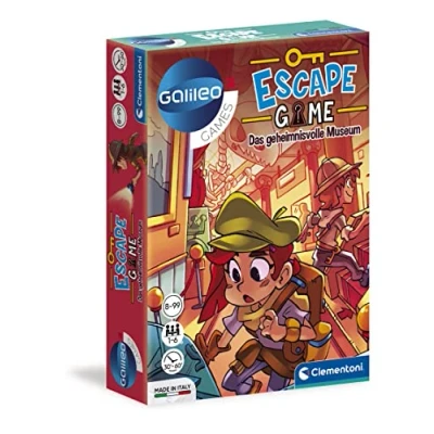 Afbeelding van Clementoni Escape Game 59227 Het mysterieuze museum, gezelschapsspel om te puzzelen en raadselen, inclusief hintskaarten rekwisieten, familiespel vanaf 8 jaar, ideaal als cadeau