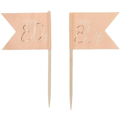 Afbeelding van Folat Prikkers Elegant Lush Blush 80 Jaar 36 stuks