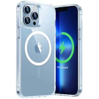 Afbeelding van ESR Hybride hoesje met HaloLock, compatibel iPhone 13 Pro Max Case, magnetisch draadloos opladen, bescherming van militaire kwaliteit, krasbestendige achterkant, klassieke serie, helder