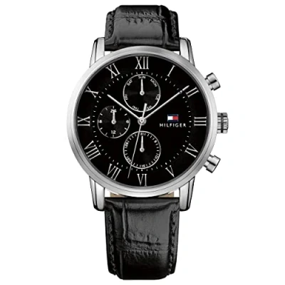 Afbeelding van Tommy Hilfiger Polshorloge Leer Zwart 44