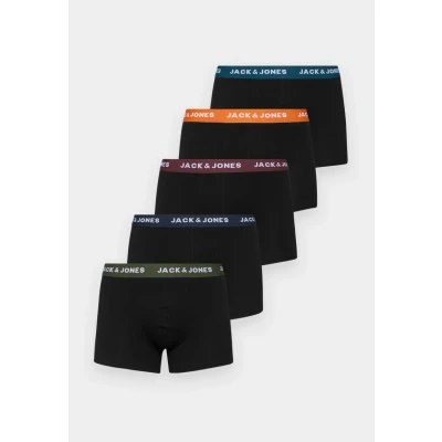 Afbeelding van Jack &amp; Jones Jacoliver Trunks 5 PACK Boxershorts, Heren, Maat: Small, Black