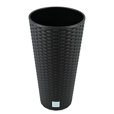 Afbeelding van Bloempot Buiten Hoog Rond Rato Tubus 40cm ANTRACIET Prosperplast
