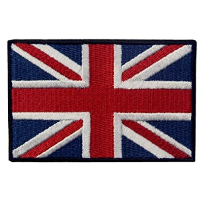 Afbeelding van Grote Britse Unie Jack Patch Geborduurde Vlag Moreel Applique Sluiting Hook &amp; Loop UK Embleem Full Color